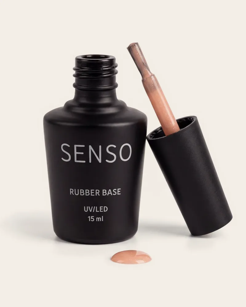ראבר בייס 15מ"ל Senso Shimmer Peach