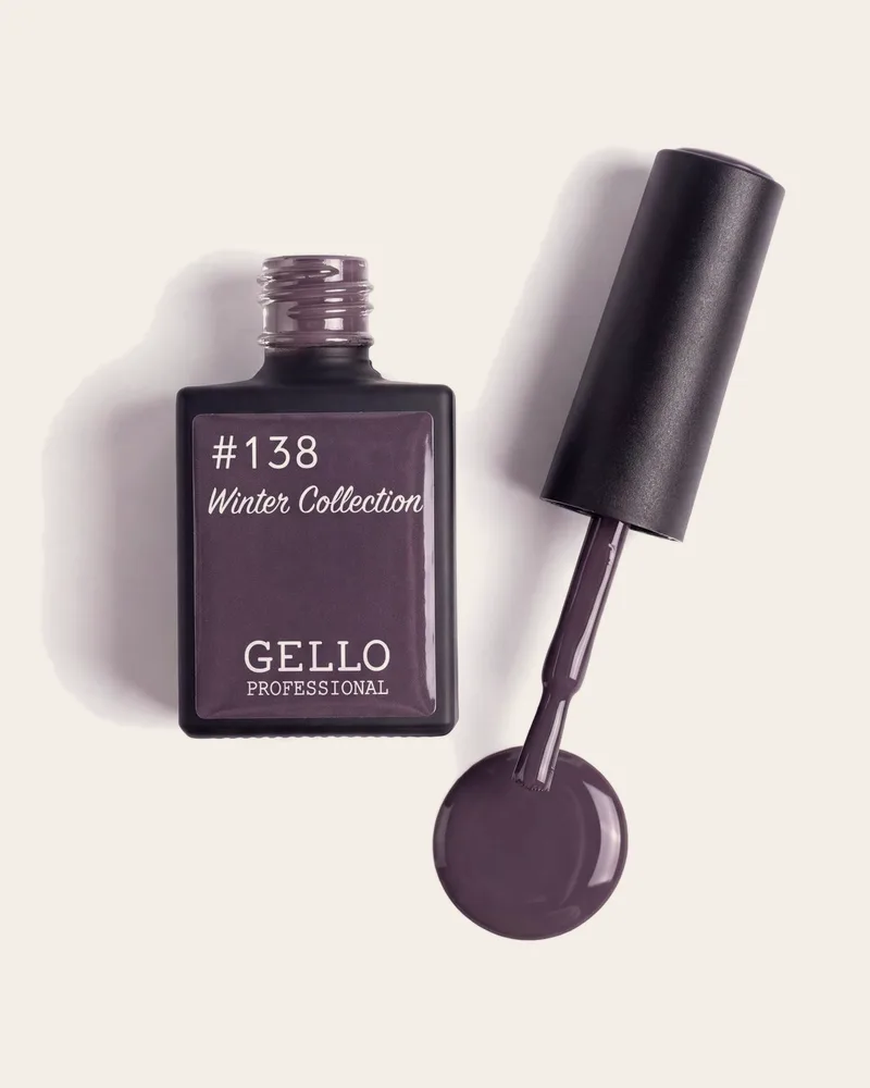 לק ג'ל ג'לו אפור סגלגל GELLO 138